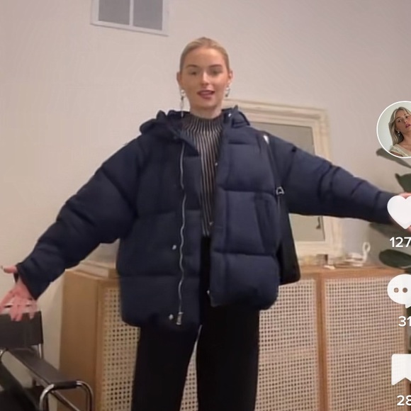 Navy Blue Lili Sidonio Chill Puffer Jacket - Picture 6 of 6